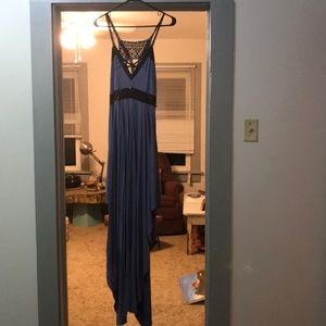 Free People violet maxi dress.